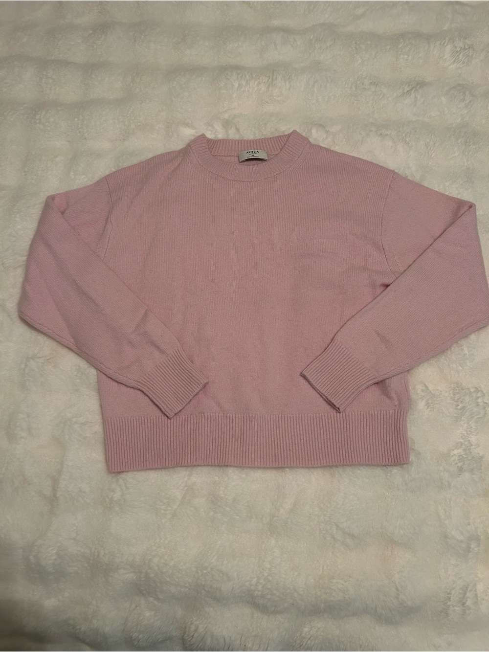 100% Cashmere Pink Crewneck Women's Sweater by Aritzia NWOT